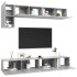 Set de muebles de salón 5 pzas madera ingeniería gris