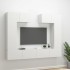 Set de muebles de TV 6 pzas madera contrachapada blanco