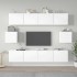 Set de muebles de TV 6 pzas madera contrachapada blanco