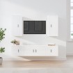 Set de muebles de TV 5 pzas madera contrachapada blanco brillo