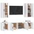 Set de muebles de TV 5 pzas madera contrachapada blanco