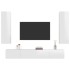 Set de muebles de TV 4 pzas madera contrachapada blanco