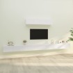 Set de muebles de TV 6 pzas madera contrachapada blanco brillo