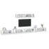 Set de muebles de TV 6 pzas madera contrachapada blanco