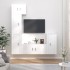 Set de muebles de TV 5 pzas madera contrachapada blanco