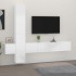 Set de muebles de TV 5 pzas madera contrachapada blanco