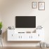 Set de muebles de TV 4 pzas madera contrachapada blanco