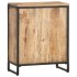 Botellero de madera maciza de mango rugosa 62x33x78,5