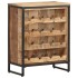 Botellero de madera maciza de mango rugosa 62x33x78,5