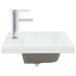 Lavabo empotrado con grifo cerámica blanco 61x39x18