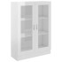 Vitrina de madera contrachapada blanco brillo 82,5x30,5x115