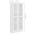 Vitrina de madera contrachapada blanco 82,5x30,5x185,5