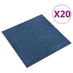 Baldosas de suelo de moqueta 20 uds 5 m² 50x50 cm azul oscuro