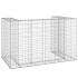 Muro gaviones para contenedor basura galvanizado 180x100x110