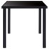 Mesa de comedor de vidrio templado negro 200x100x75