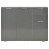 Aparador gris brillante 107x35x80,5