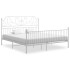 Estructura de cama de metal blanco 180x200