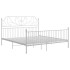 Estructura de cama de metal blanco 180x200