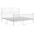 Estructura de cama de metal blanco 180x200