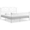 Estructura de cama de metal blanca 200x200 cm