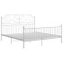 Estructura de cama de metal blanca 200x200