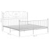 Estructura de cama de metal blanca 200x200