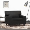 Sillón cuero sintético negro 60 cm