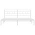 Estructura de cama con cabecero metal blanca 200x200