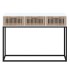 Mesa consola hierro y madera contrachapada blanco 105x30x75