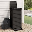 Cubo de basura de exterior polipropileno negro 41x41x86 cm