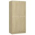 Armario de madera contrachapada color roble 82,5x51,5x180