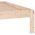 Estructura de cama de madera maciza de pino 140x190