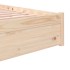 Estructura de cama madera maciza 200x200