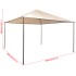 Cenador carpa con toldo 4x4 m acero