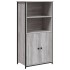 Aparador alto madera contrachapada Sonoma gris 62x36x121,5