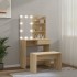 Set de tocador con LED madera contrachapada roble