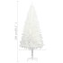 Árbol de Navidad preiluminado con luces y bolas blanco 150