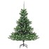 Árbol de Navidad abeto Nordmann con LEDs y bolas verde 210