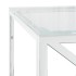 Mesa de centro acero inoxidable y vidrio 110x45x45