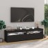 Muebles de TV con luces LED 2 unidades negro 75x35x40