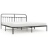 Estructura de cama con cabecero metal negro 193x203