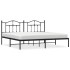 Estructura de cama con cabecero metal negro 193x203