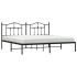 Estructura de cama con cabecero metal negro 193x203