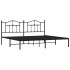 Estructura de cama con cabecero metal negro 193x203