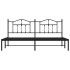 Estructura de cama con cabecero metal negro 193x203