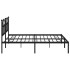 Estructura de cama con cabecero metal negro 193x203