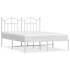 Estructura de cama de metal con cabecero blanca 135x190