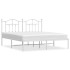 Estructura de cama de metal con cabecero blanco 183x213