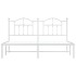 Estructura de cama de metal con cabecero blanco 183x213