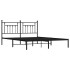 Estructura de cama con cabecero metal negro 183x213